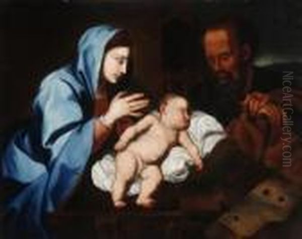 Die Heilige Familie Oil Painting by Francesco Trevisani