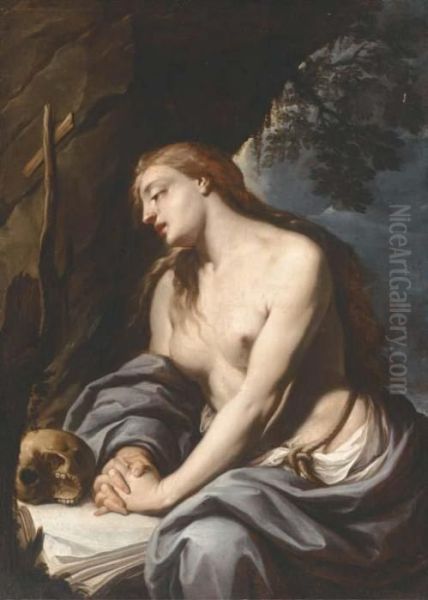 The Penitent Magdalen Oil Painting by Francesco Trevisani