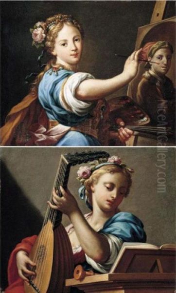 Allegories Of Painting And Music Oil Painting by Francesco Trevisani