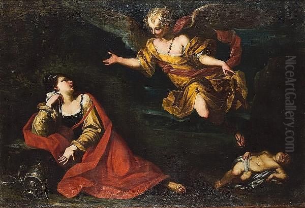 Hagar And Ishmael Oil Painting by Francesco Trevisani