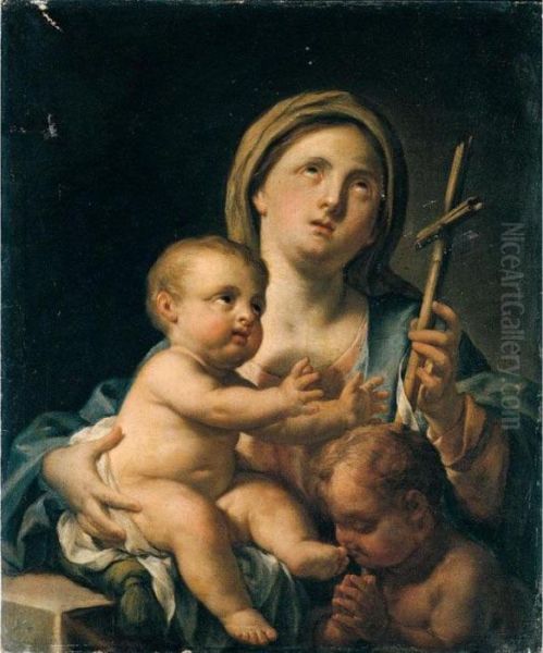 The Madonna And Child With The Infant Saint John The Baptist Oil Painting by Francesco Trevisani