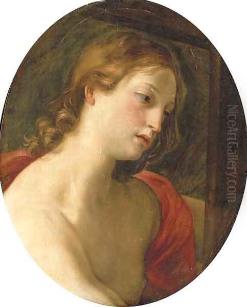 Saint John the Baptist Oil Painting by Elisabetta Sirani