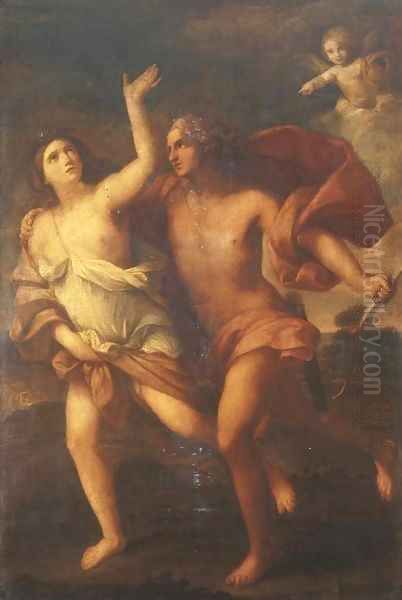 Daphne and Apollo Oil Painting by Elisabetta Sirani