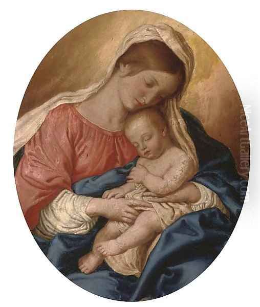 The Madonna and Child Oil Painting by Giovanni Baptista Salvi, Called Sasseferroto