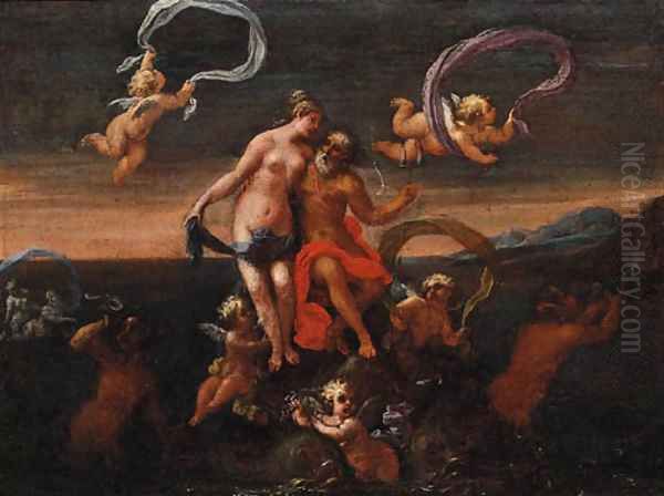 The Triumph of Amphitrite Oil Painting by Giovanni Camillo Sagrestani