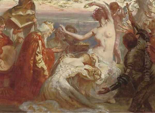 The triumph of love Oil Painting by John Byam Shaw