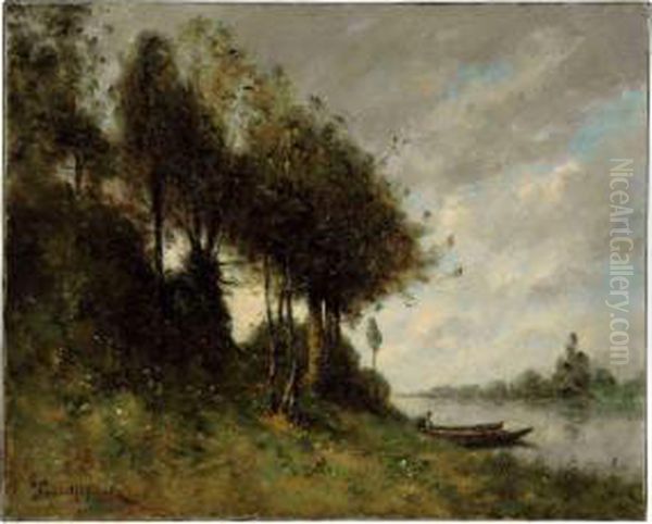 Les Bords De La Loire Oil Painting by Paul Trouillebert