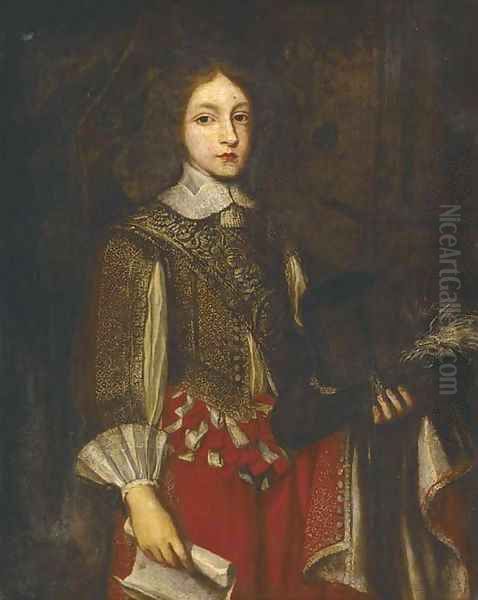 Portrait of James II (1633-1701) when Duke of York Oil Painting by Justus Sustermans