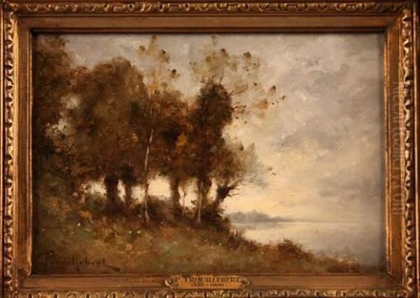 Bosquet En Bord De Riviere Oil Painting by Paul Trouillebert