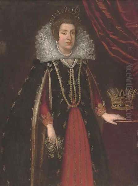 Portrait of Grand Duchess Maria Magdalena of Austria (1589-1631) Oil Painting by Justus Sustermans