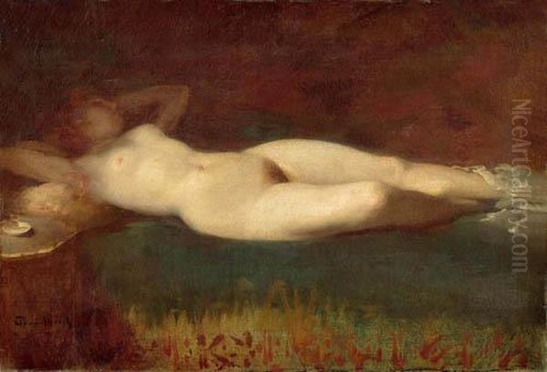 Reclining Nude Oil Painting by Paul Trouillebert