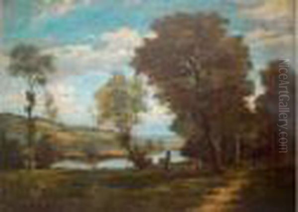 Figure Dans Un Paysage Oil Painting by Paul Trouillebert