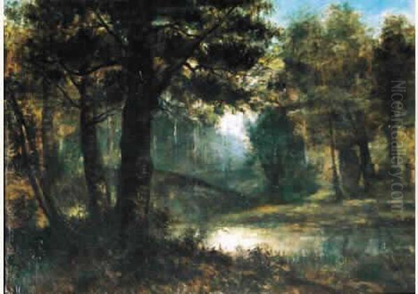 Sous Bois Oil Painting by Paul Trouillebert