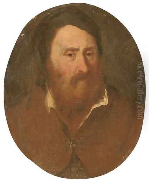 Study of a bearded man Oil Painting by Bernardo Strozzi