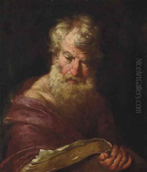 A philosopher Oil Painting by Bernardo Strozzi