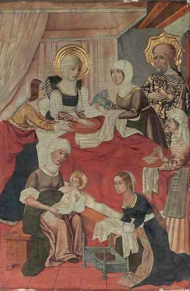 The Birth of the Virgin Oil Painting by Miguel Ximenez Active Saragossa