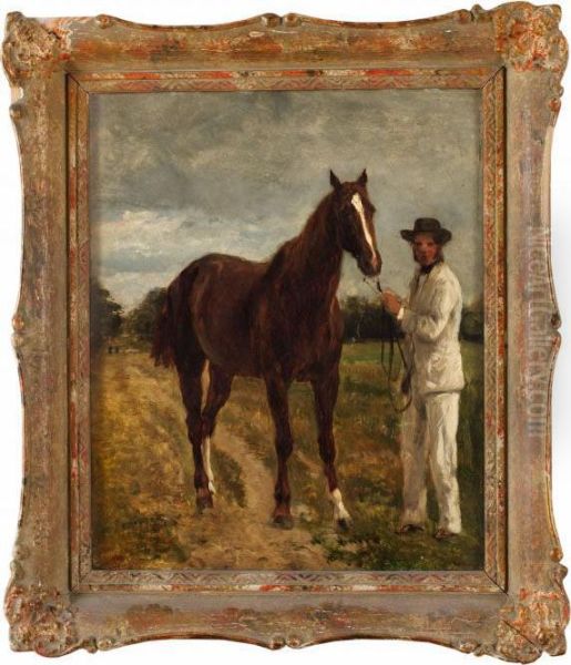 A Favourite Horse Oil Painting by Constant Troyon