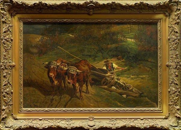 In The Field Oil Painting by Constant Troyon