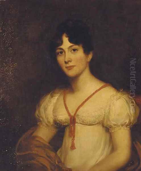 Portrait of Anne Arkwright (1796-1863), nee Wigram Oil Painting by Sir Martin Archer Shee