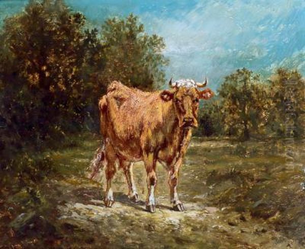 28,4 X 33,5 Cm, Gerahmt Oil Painting by Constant Troyon