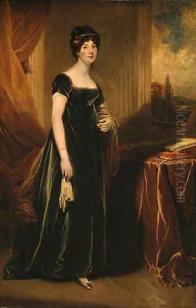 Portrait of Lady Burdett Oil Painting by Sir Martin Archer Shee