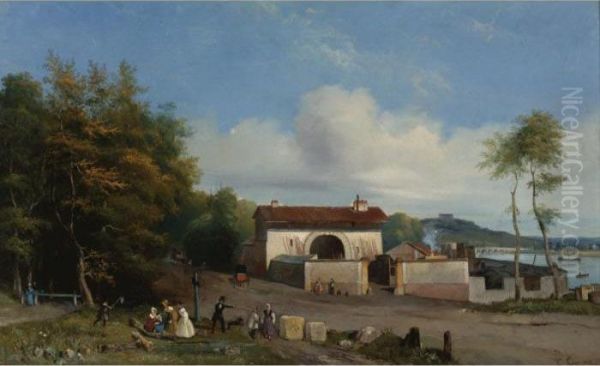 Bois De Saint-cloud Oil Painting by Constant Troyon