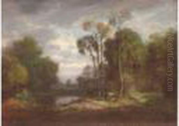 Paysage Oil Painting by Constant Troyon