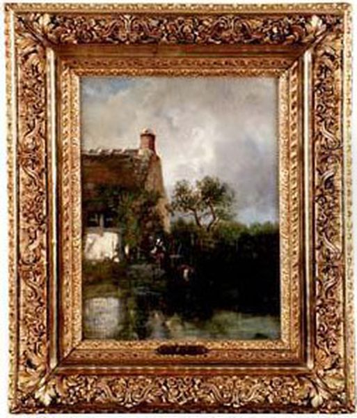 Scene Champetre Oil Painting by Constant Troyon