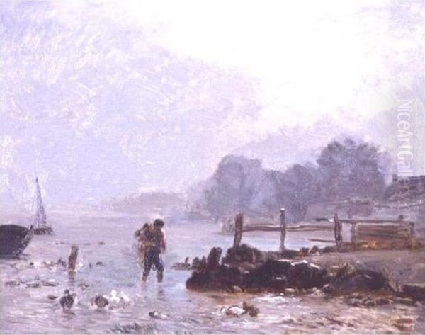 The Fisherman Oil Painting by Constant Troyon