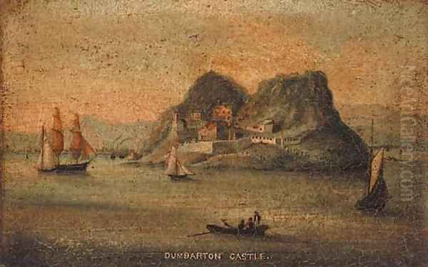 Dumbarton Castle Oil Painting by Anglo-Chinese School