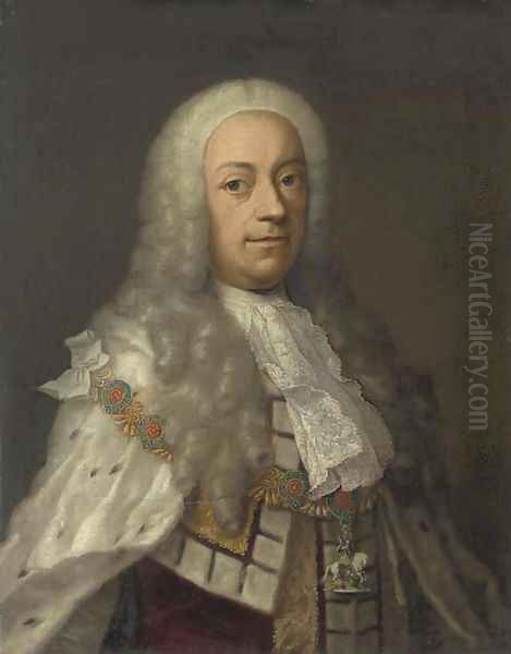 Portrait of King George II Oil Painting by Anglo-Hanoverian School