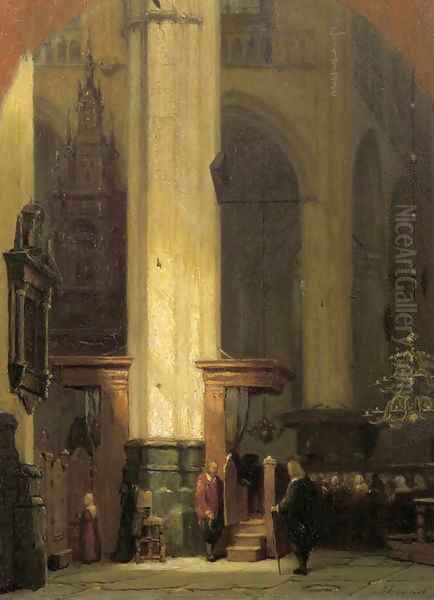 The commence of the service Oil Painting by Jan Jacob Schenkel