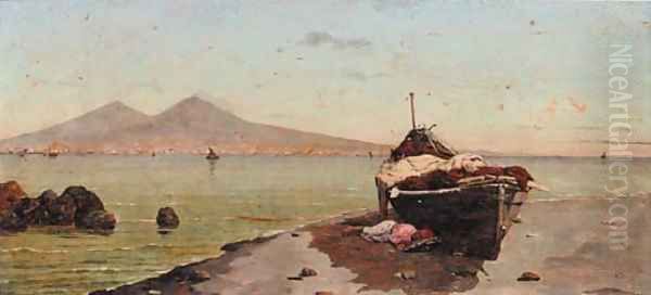 On the Neapolitan coast Oil Painting by George Adolphus Storey