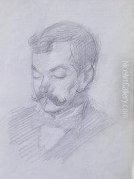 Man With A Moustache Oil Painting by Henry Scott Tuke