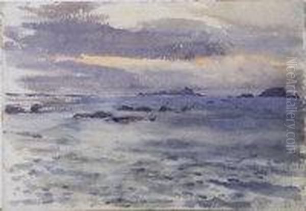 The Isle Of May And Fidra Or Lamb Oil Painting by Henry Scott Tuke