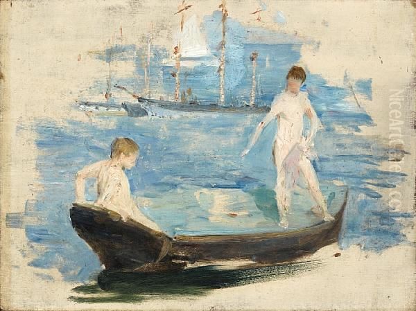 Preliminary Sketch For Oil Painting by Henry Scott Tuke