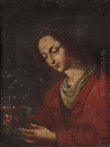 Saint Lucy Oil Painting by Massimo Stanzione