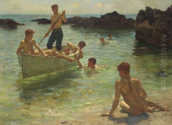 Morning Splendor Oil Painting by Henry Scott Tuke