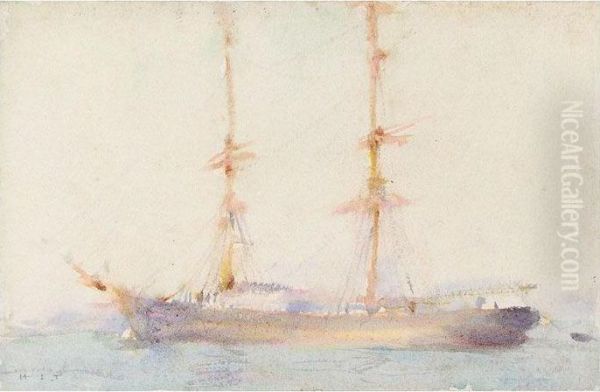 Marine Sketch Oil Painting by Henry Scott Tuke