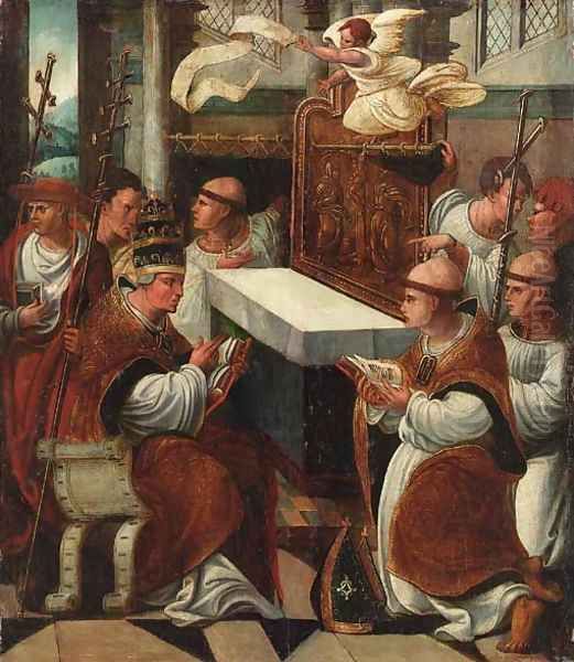 The Mass of Saint Gregory Oil Painting by Antwerp School