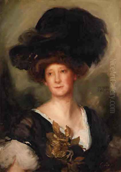 Portrait of Frances Evelyn Oil Painting by Charles Simms