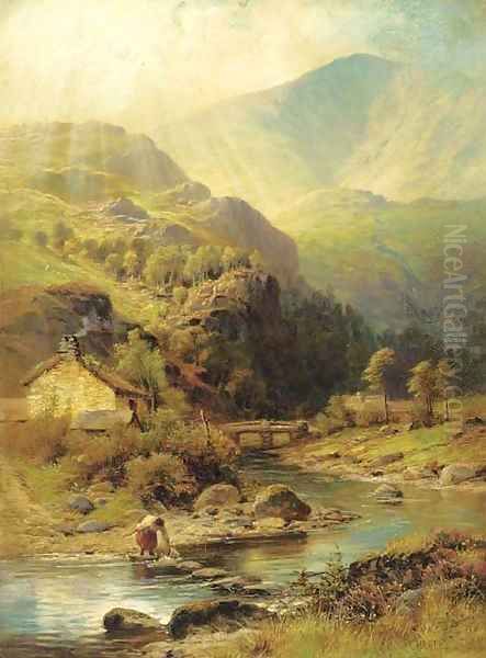 A Highland glen Oil Painting by Charles Stuart