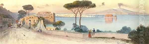 The Bay of Naples Oil Painting by Federico Schianchi