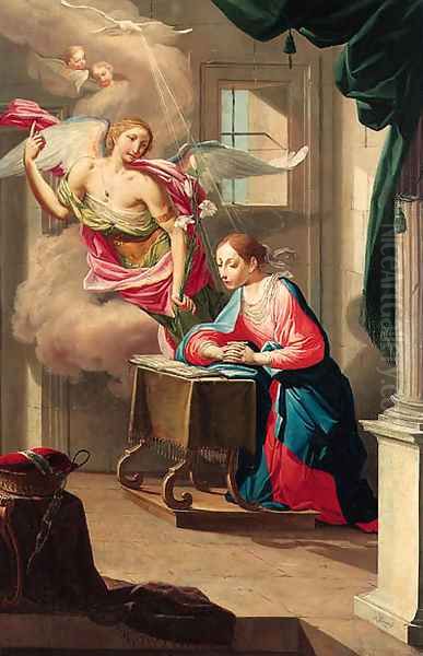 The Annunciation Oil Painting by Jean Andre Sirani