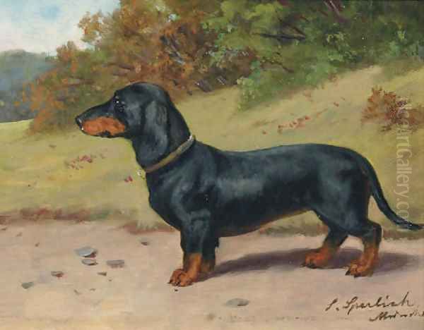 The Dachshund Oil Painting by Sophie Sperlich