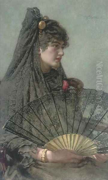 Spanish lady Oil Painting by Henry Sykes