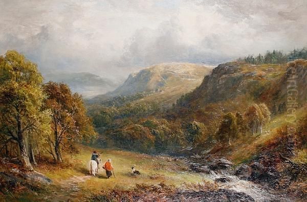 In The Lledr Valley, Wales Oil Painting by George Turner