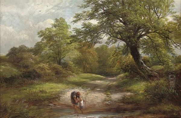 A Lane Near Barrow-on-trent Oil Painting by George Turner