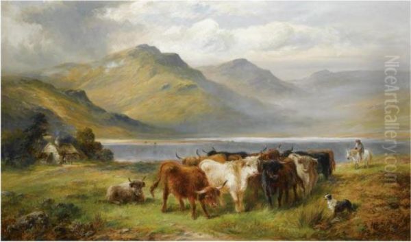 Near Loch Lomond Oil Painting by George Turner