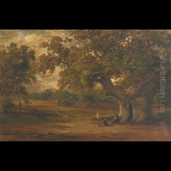 The Major Oak, Sherwood Forest Oil Painting by George Turner